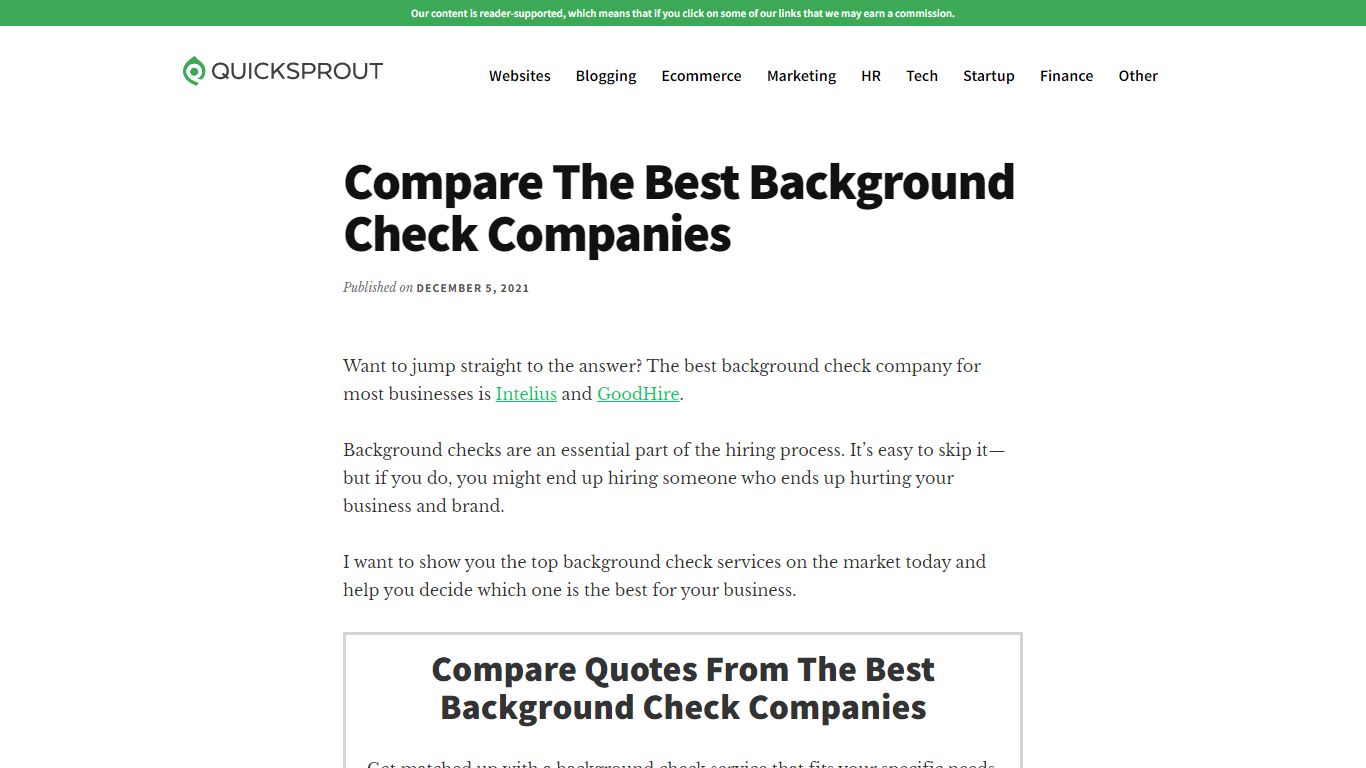 Top 5 Best Background Check Companies – 2022 Review - QuickSprout