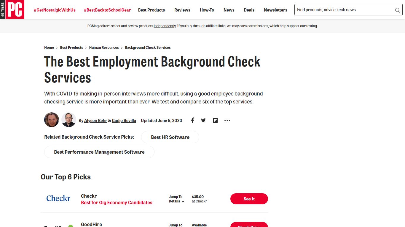 The Best Employment Background Check Services | PCMag